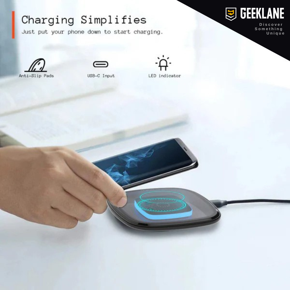 C-Thru: 15W Wireless Fast Charging Pad (with Type-C Cable)