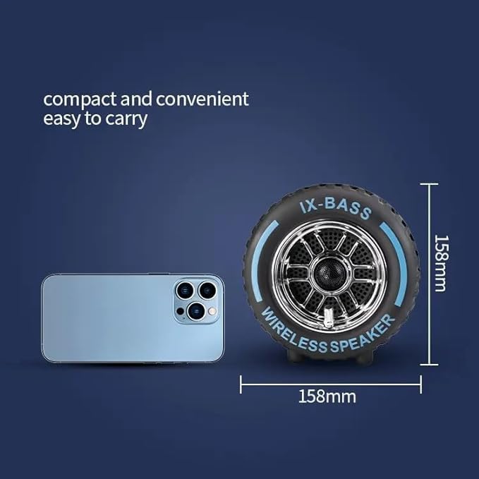 TurboTune: Tyre-Shaped Bluetooth Speaker (Portable, Super Bass, Wireless)