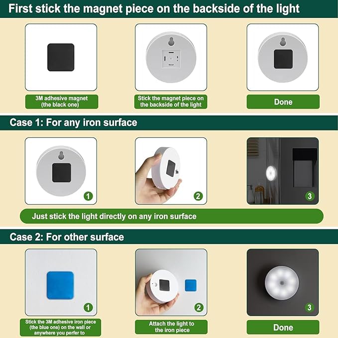 GlowMotion: Motion Sensor Rechargeable Night Light (Pack of 2)