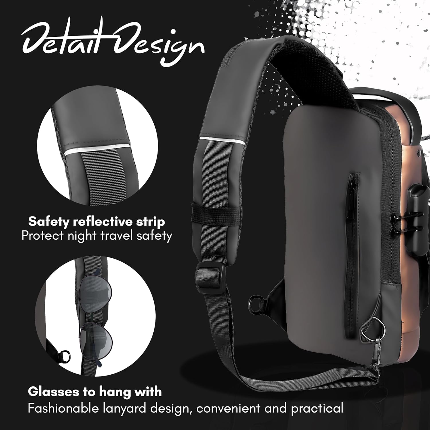 Shield: Anti-Theft Waterproof Sling Bag with USB Charging